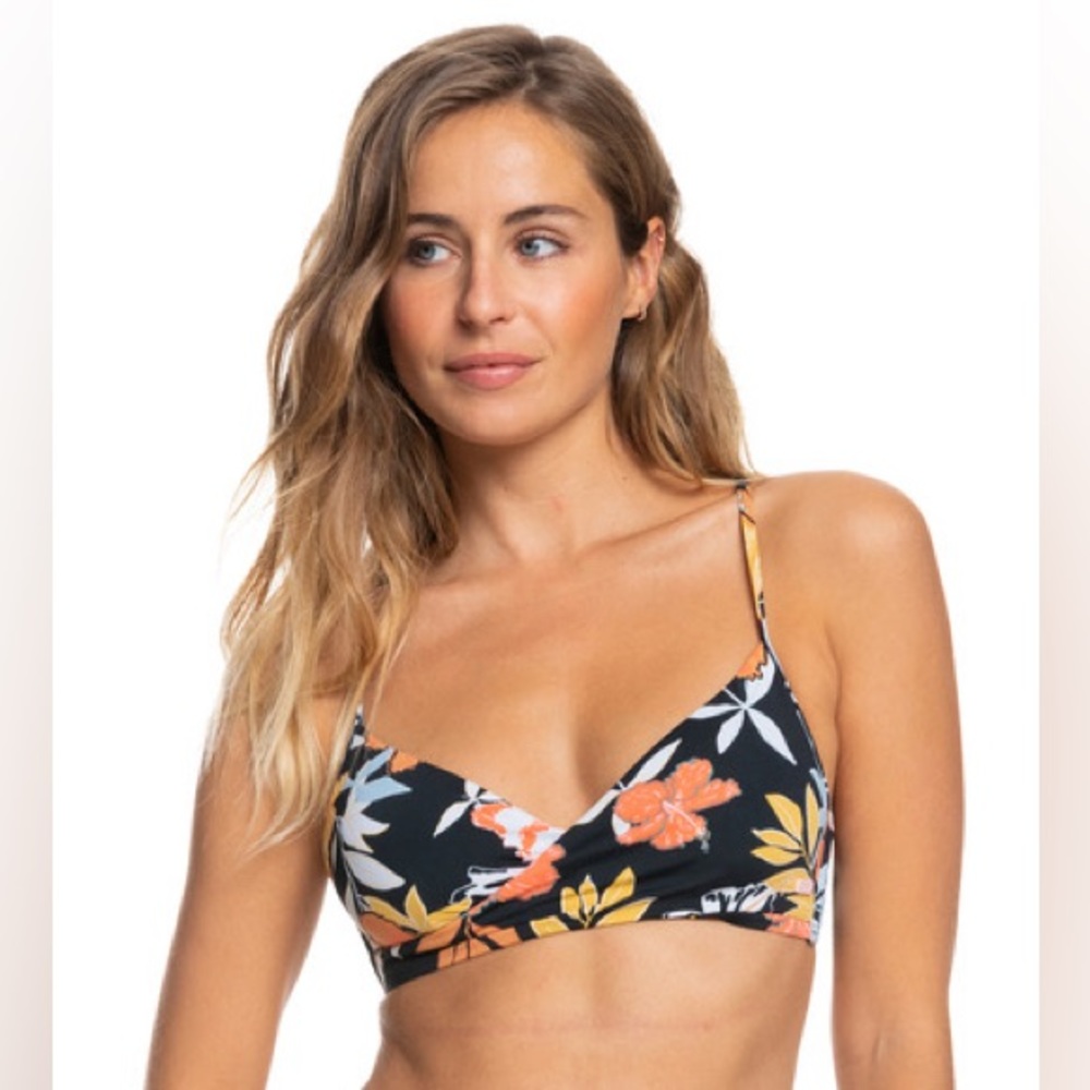 NWT ROXY Beach Classics Wrap Bralette Bikini Top
